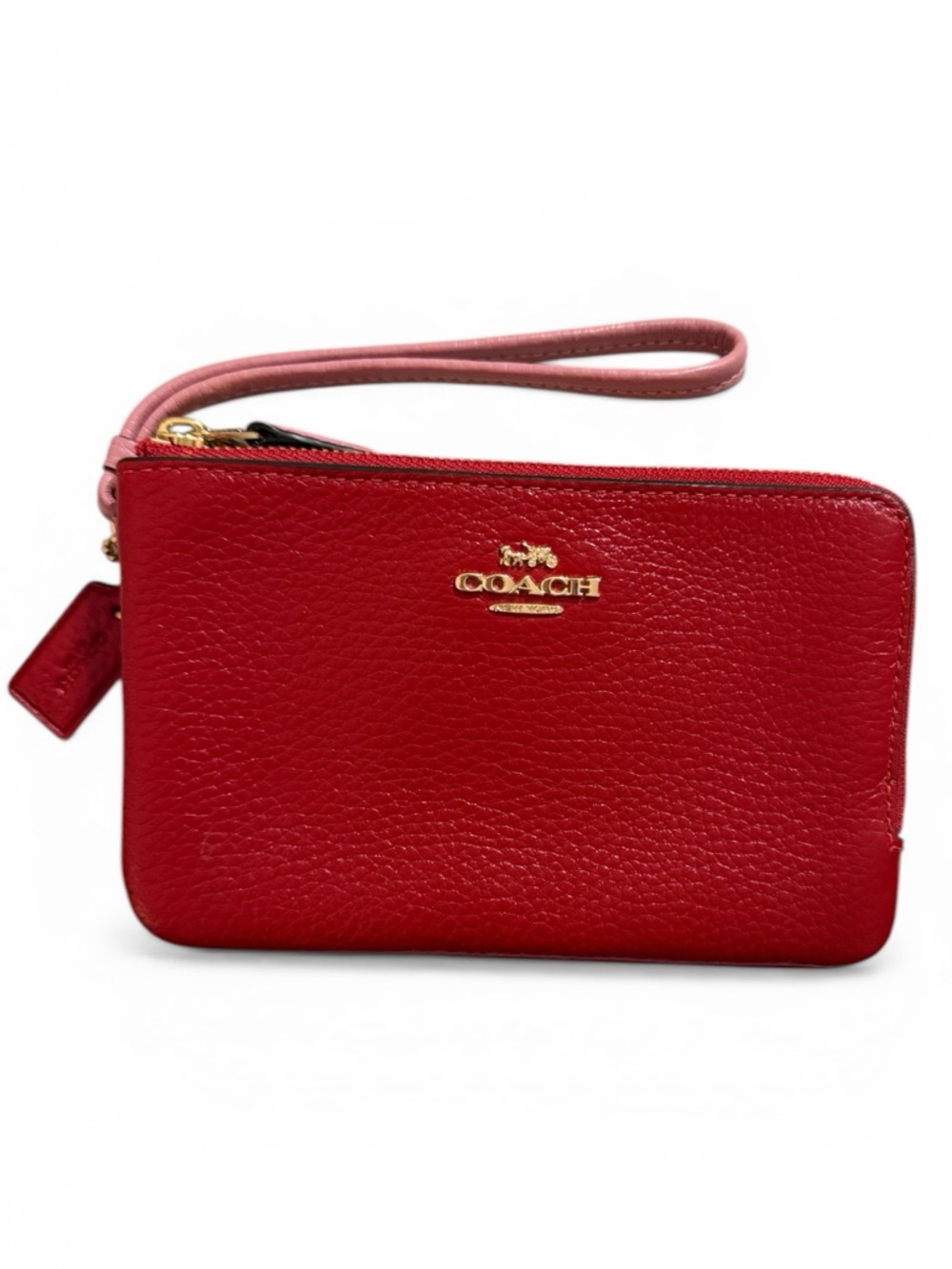 Coach Two Tone Wristlet with Dust Bag EUC